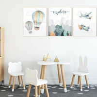 Nursery decor boy mountain, adventure nursery, travel theme , woodland, gender neutral, explore