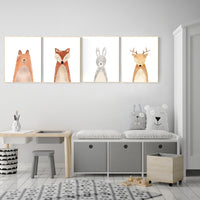 Nursery wall art animals, gender neutral, Woodland nursery prints, woodland nursery decor, animals