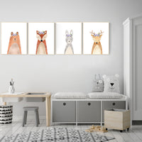 Nursery decor girl woodland, nursery decor girl purple, animal flower crown nursery decor, nursery