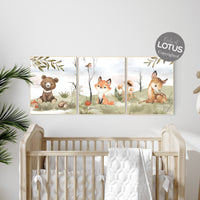 Animal nursery decor, woodland nursery prints, jungle animals, gender neutral nursery