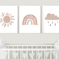 Nursery decor rainbow, gender neutral Rainbow Wall Art, rainbow Print Set