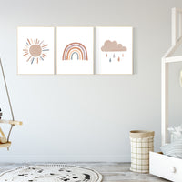 Nursery decor rainbow, gender neutral Rainbow Wall Art, rainbow Print Set