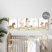 Nursery wall art animals, farm animals, farm nursery, nursery prints gender neutral, animals prints