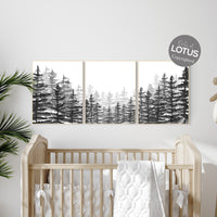 Woodland nursery, adventure theme nursery, Grey nursery, gender neutral