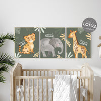 Safari nursery decor, nursery wall art animals, safari nursery prints, Boho Nursery Prints