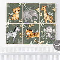 Safari nursery decor, nursery wall art animals, safari nursery prints, Boho Nursery Prints