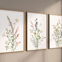 Boho Nursery wall art, Wildflower Nursery Decor, Floral Nursery, Girl Nursery Decor, vintage flower nursery, Botanical Print, home decor