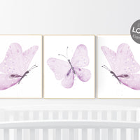 Nursery decor girl butterfly, nursery decor lavender, nursery decor girl lilac