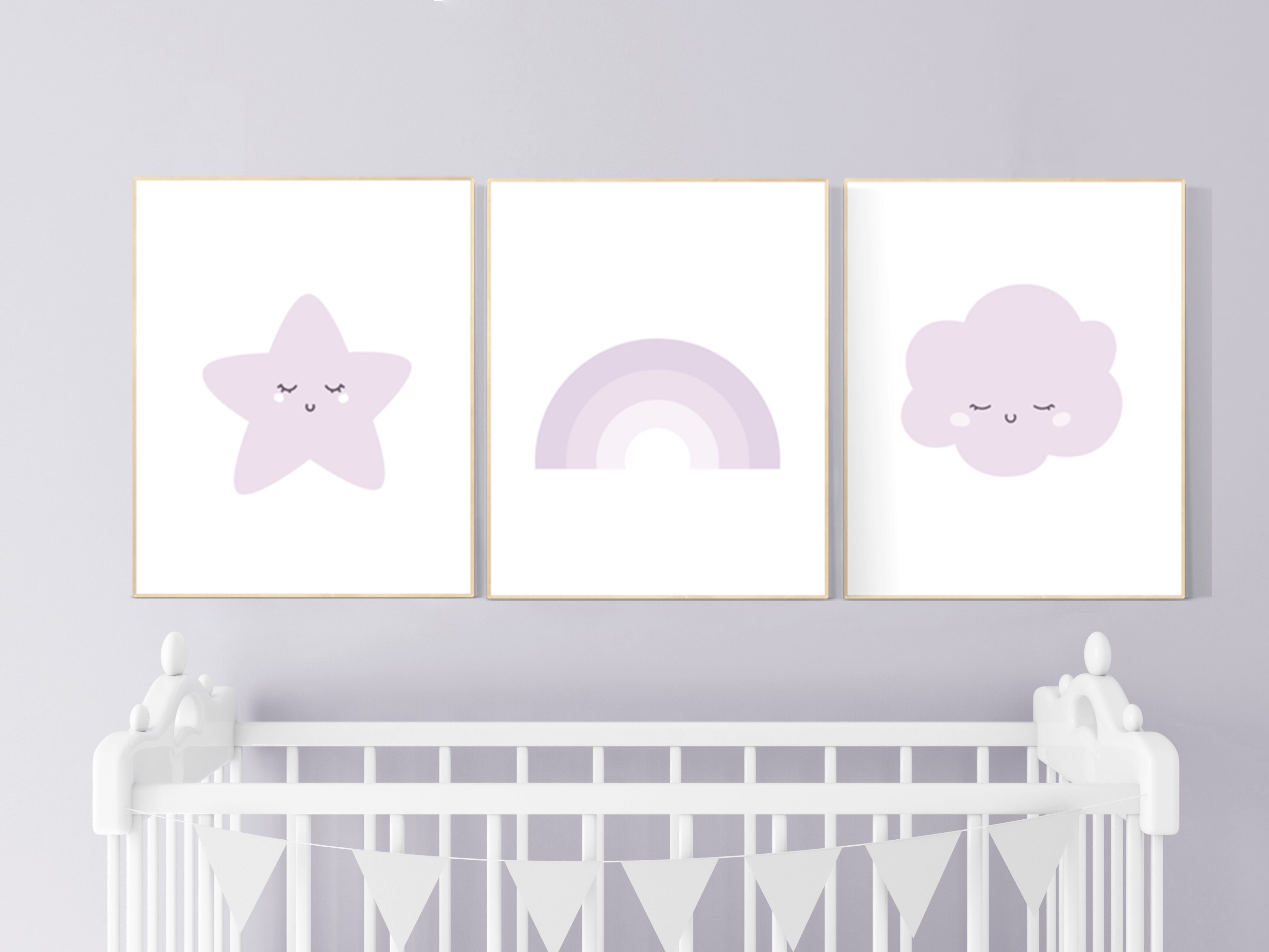 Purple nursery best sale wall decor