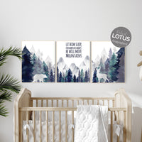 Nursery decor woodland, mountain wall art, tree nursery decor, forest nursery