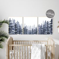 Navy nursery, woodland nursery, adventure theme nursery, forest nursery