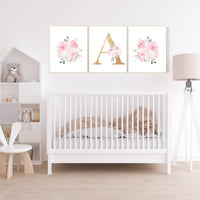 Nursery decor girl pink, nursery decor flower, nursery decor girl floral, flower nursery