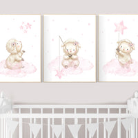Sheep nursery decor, Nursery decor girl, lamb nursery wall art, sheep print, sheep themed nursery