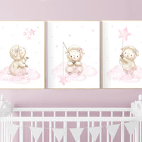 Sheep nursery decor, Nursery decor girl, lamb nursery wall art, sheep print, sheep themed nursery