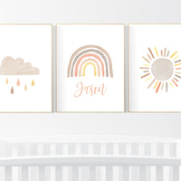 Nursery decor gender neutral, rainbow nursery art, Rainbow Wall Art, rainbow Print Set, Rainbow
