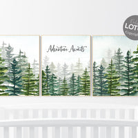 Nursery decor boy mountain, woodland nursery, adventure theme nursery, woodland, gender neutral