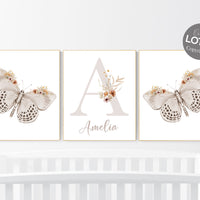 Butterfly nursery, Boho Nursery, Wildflower Nursery Decor, Floral Nursery