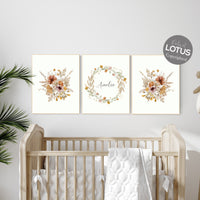 Wildflower Nursery Decor, boho Nursery, Floral Nursery, Girl Nursery Decor, flower nursery