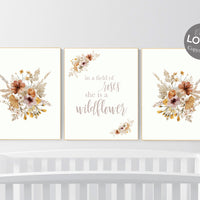 Boho Nursery, Wildflower Nursery Decor, Floral Nursery, Girl Nursery Decor, flower nursery