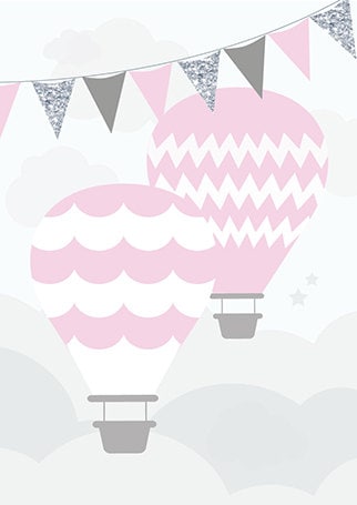 Baby girl nursery print set, Hot Air Balloon nursery, set of 2, pink nursery, nursery wall art, baby girl gift, baby girl baby shower, gift