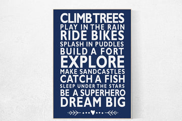 Baby Boy Nursery Art Print, Boy Rules Sign, Navy Nursery decor, baby boy rules, Boys Room Decor, playroom decor, baby boy nursery decor