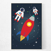 Nursery decor boy space, space themed nursery, navy nursery, Space nursery wall art, boys nursery ideas, planets, rocket, moon, astronauts