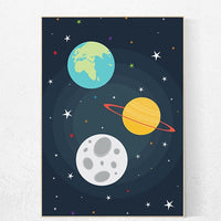 Space nursery decor, outer space nursery wall art, nursery set, kids room decor baby boy space themed nursery prints kid room playroom decor