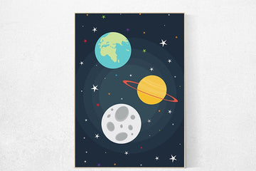 Space nursery decor, outer space nursery wall art, nursery set, kids room decor baby boy space themed nursery prints kid room playroom decor