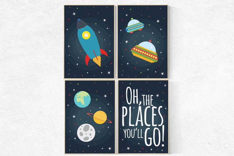 Space theme nursery, Space nursery decor, oh the places you&