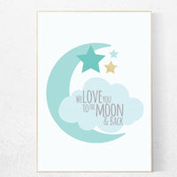 We love you to the moon and back, mint and gold nursery, mint and gold nursery, mint nursery decor, mint and gold babyshower, new baby