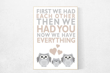 First We Had Each Other, gender neutral nursery, beige nursery decor, elephant Nursery, Nursery Art, Nursery Decor, nursery prints, beige