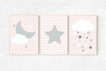 Nursery decor girl pink and gray, blush pink nursery decor, coral nursery decor, girls room decor pink, pink and grey nursery, girl room