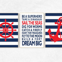 Nursery decor boy nautical, Boy Rules Print, Nautical Nursery Art, Baby Boy Nautical nursery, navy nursery decor, nautical decor nursery