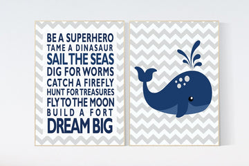 Navy nursery decor, Nautical nursery prints, boys rules, Nautical decor, whale nursery decor, navy nursery decor nursery decor boy kids room