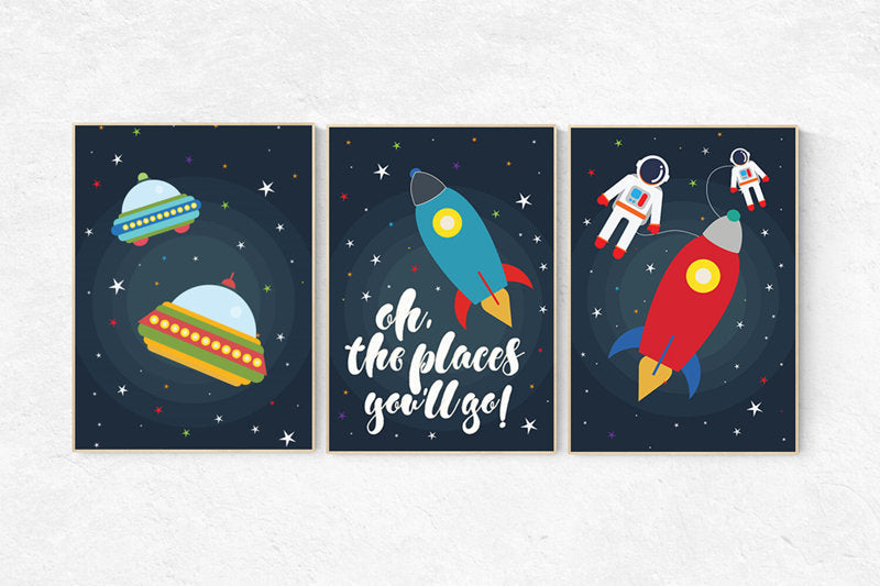 Space nursery decor, Oh the places you&