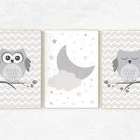 Gender neutral nursery, baby room decor, owl nursery decor, gray nursery, Nursery Decor, gender neutral baby, nursery decor owl grey nursery