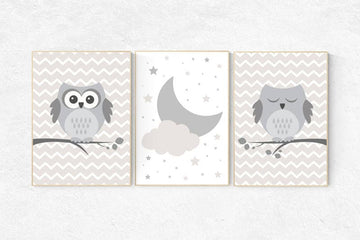 Gender neutral nursery, baby room decor, owl nursery decor, gray nursery, Nursery Decor, gender neutral baby, nursery decor owl grey nursery