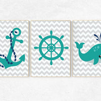 Nautical nursery prints, nursery decor nautical, whale nursery, navy nursery decor, navy teal, Nautical decor, baby boy nursery themes