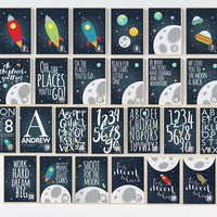 Space nursery decor, Oh the places you'll go, nursery decor boy, outer space nursery, space print, Space themed nursery, boys room decor