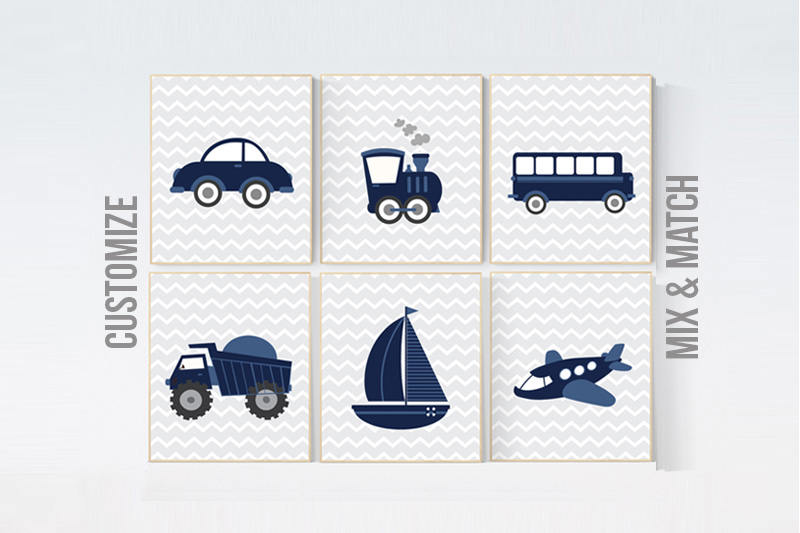 Transportation nursery, plane train truck boat car, kids decor, Nursery decor boy, transportation decor, boys room, kid room travel theme