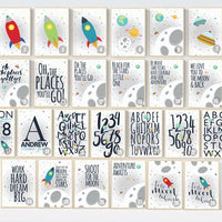 Space nursery decor, Oh the places you'll go, nursery decor boy, outer space nursery, space print, Space themed nursery, boys room decor