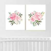 Nursery decor girl pink roses, nursery decor girl flower, girls room decor flowers, pink nursery decor, nursery decor pink flowers, pink