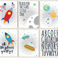 Space nursery decor, Oh the places you'll go, nursery decor boy, outer space nursery, space print, Space themed nursery, boys room decor