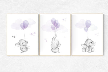 nursery decor girl purple, nursery decor girl lavender and gray, lavender and gray, nursery decor elephant, elephant nursery, lilac nursery