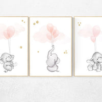 Girls room decor blush pink gold, pink gold, Nursery decor elephant, blush nursery decor, blush pink, girl nursery ideas