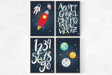 Space theme, Playroom decor, Outer space,  toddler room decor, Playroom decor, alphabet decor, kids room, boy room art, boys room decor