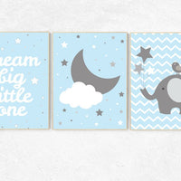 Dream Big little one,  Blue Nursery Decor, Boy Nursery Decor, Nursery Print, Baby Boy, Playroom decor, Baby Boy Wall Art, Toddler Boy decor
