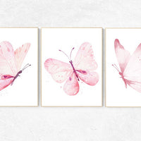 Butterfly Nursery Art, Girl Nursery Art, Butterfly Nursery Decor for Baby Girl, Butterfly Wall Art, Nursery decor girl butterfly