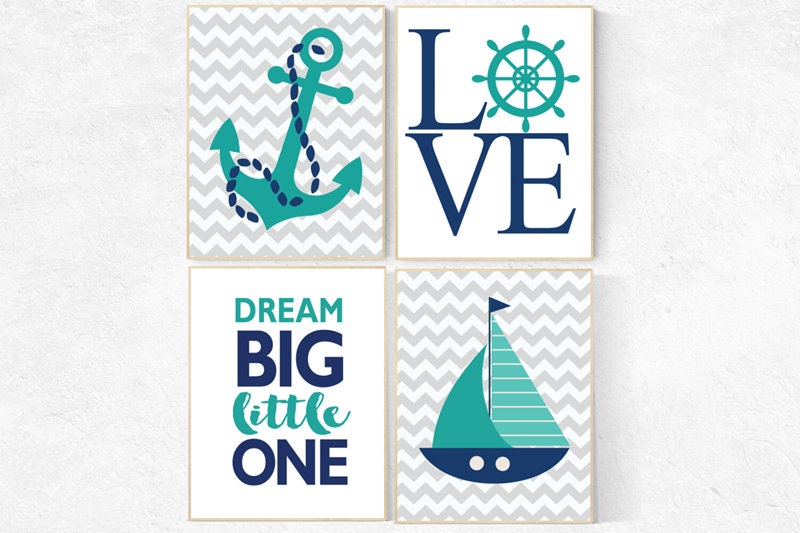 Nautical boy nursery, nursery decor boy nautical baby room, navy nursery, teal nursery, nautical nursery wall decor, navy and teal nursery