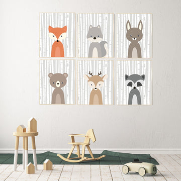 Nursery decor woodland, woodland animals nursery wall art, nursery decor girl woodland, nursery prints woodland, animal prints, animals